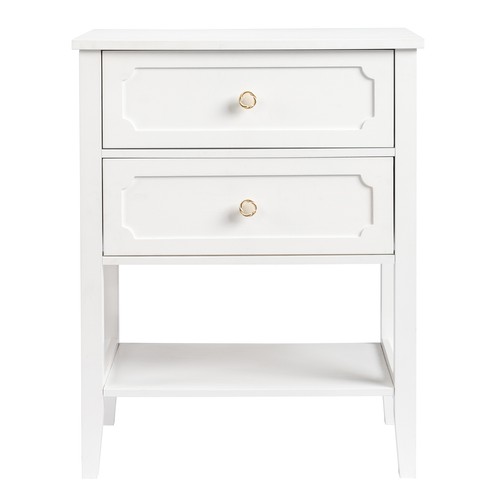 Wood nightstand end - end, side