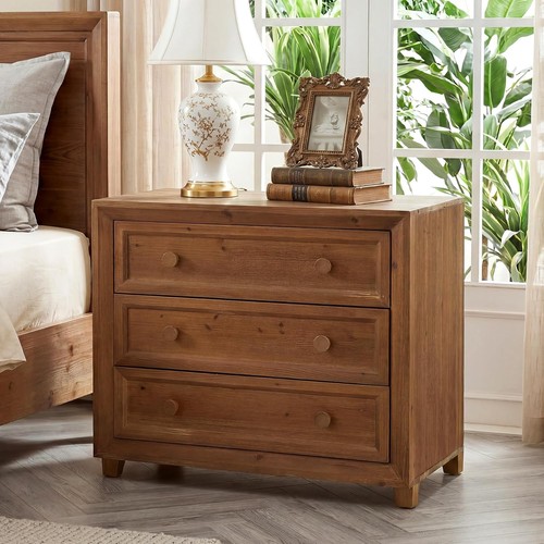 Solid wood nightstand - nightstand, with