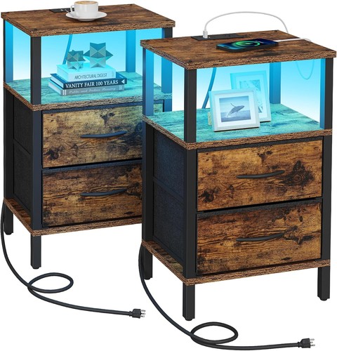 Led end table with - end,